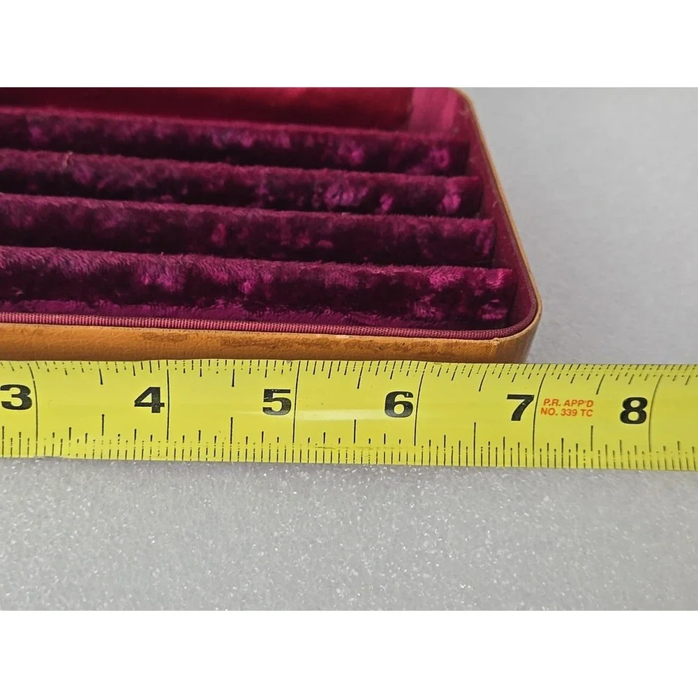 Vintage 1960's Farrington Jewelry Box Genuine Texol USA Velvet Lined Satin 7x4.5